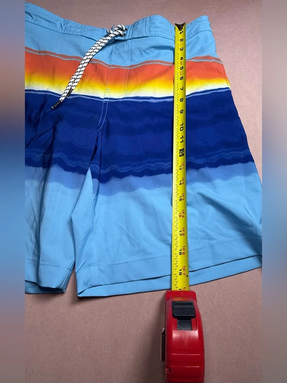Sonoma Men's Board Short Multicolor Stripes Swim Trunks Bathing Suit Size M NWT